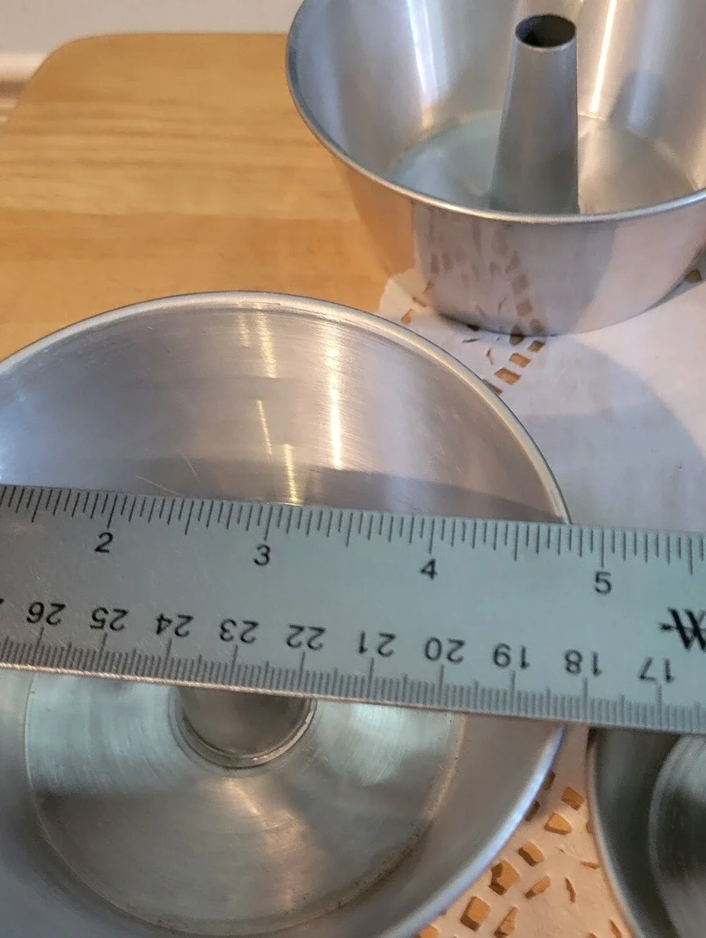Silver Aluminum Angel Food / Tube Cake Pans - Set of 7 Bundt Pans Vintage